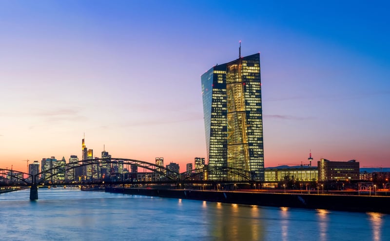 exterior of european central bank in frankfurt